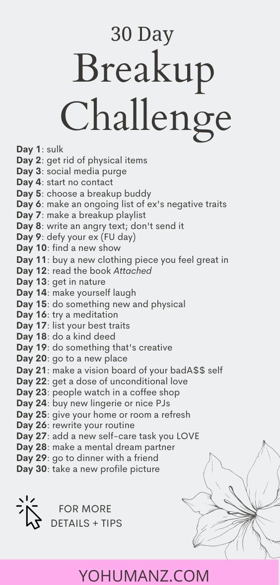 30 day breakup challenge