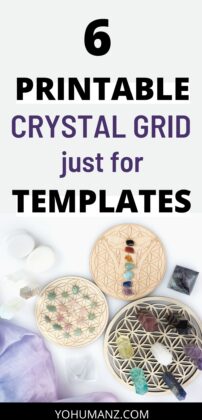6 Crystal Grid Templates Printables for Love, Protection, Healing