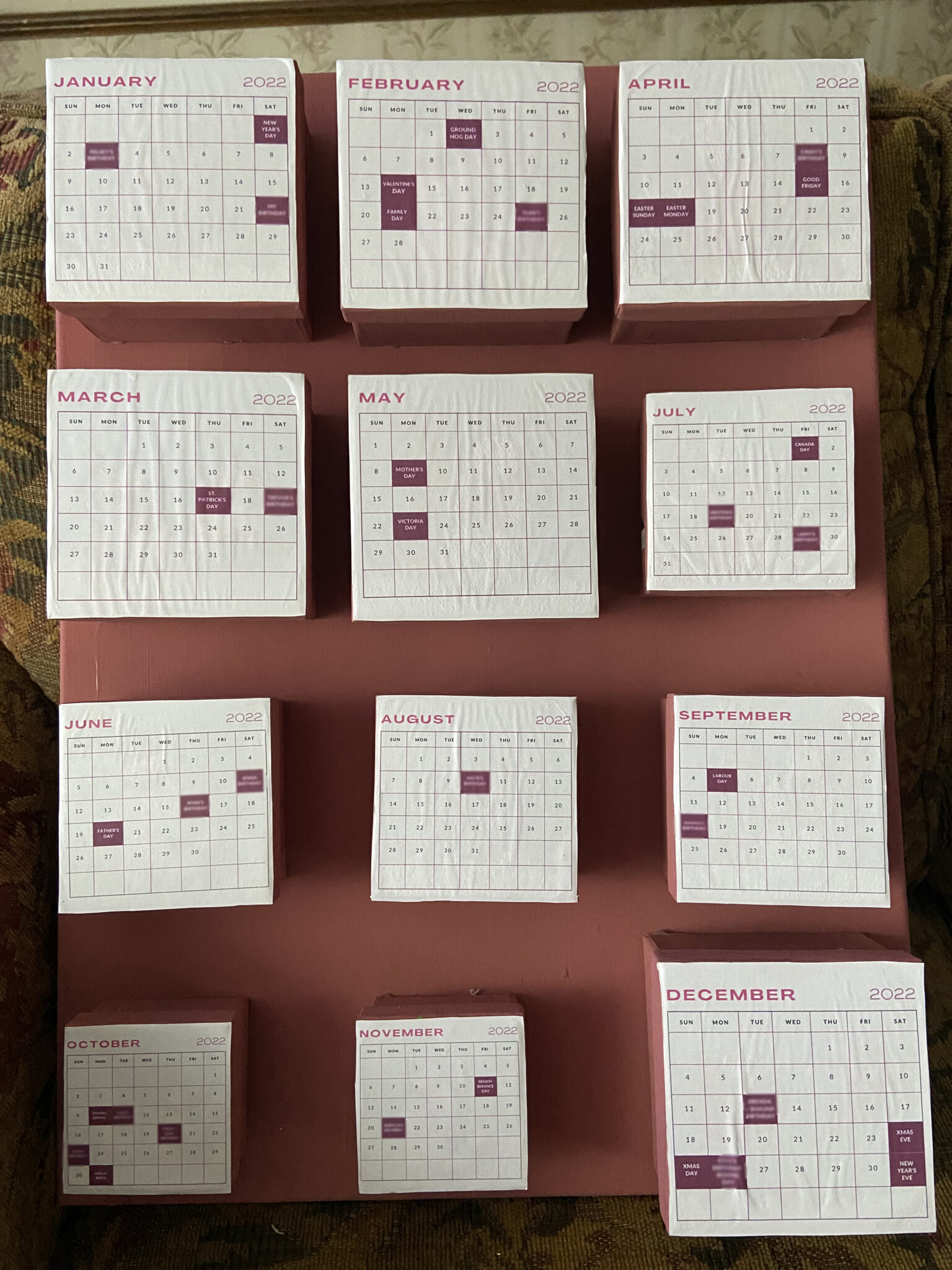 Monthly Advent Calendar DIY: Advent Calendar DIY Ideas