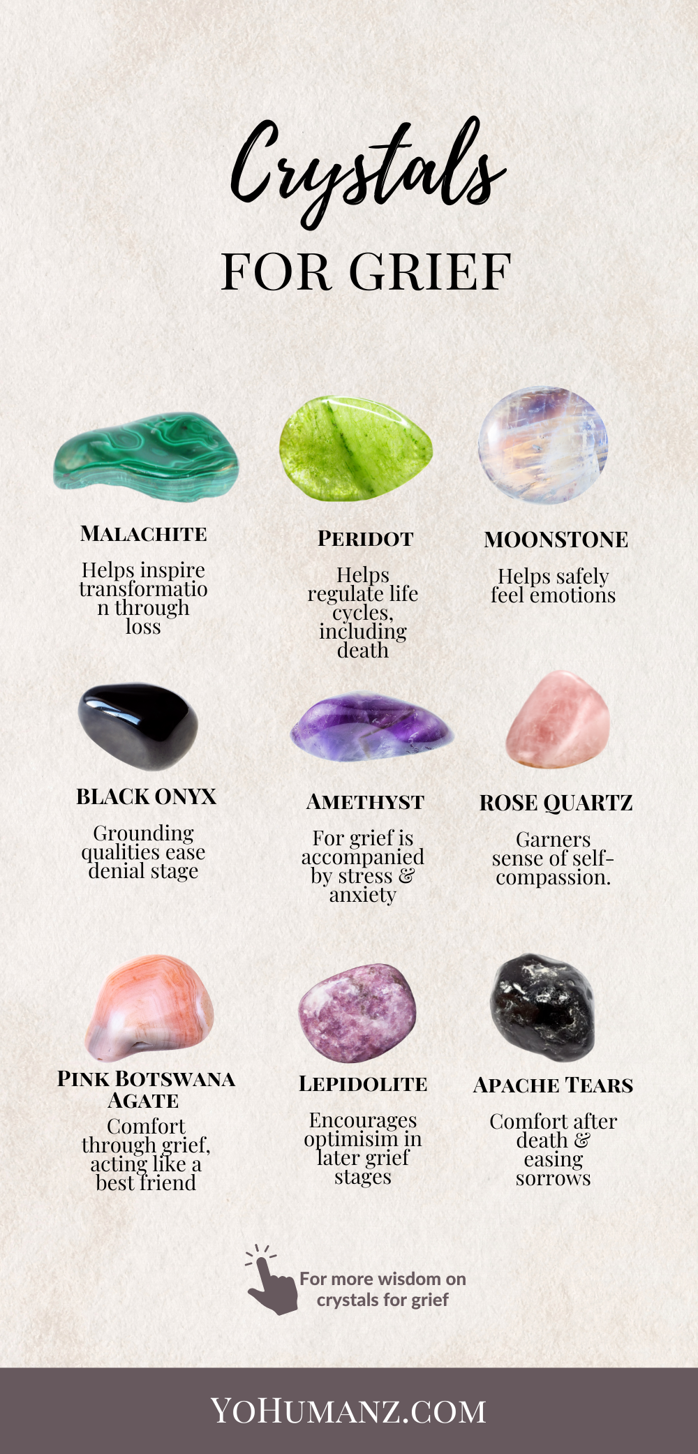 crystals for grief, healing crystals 