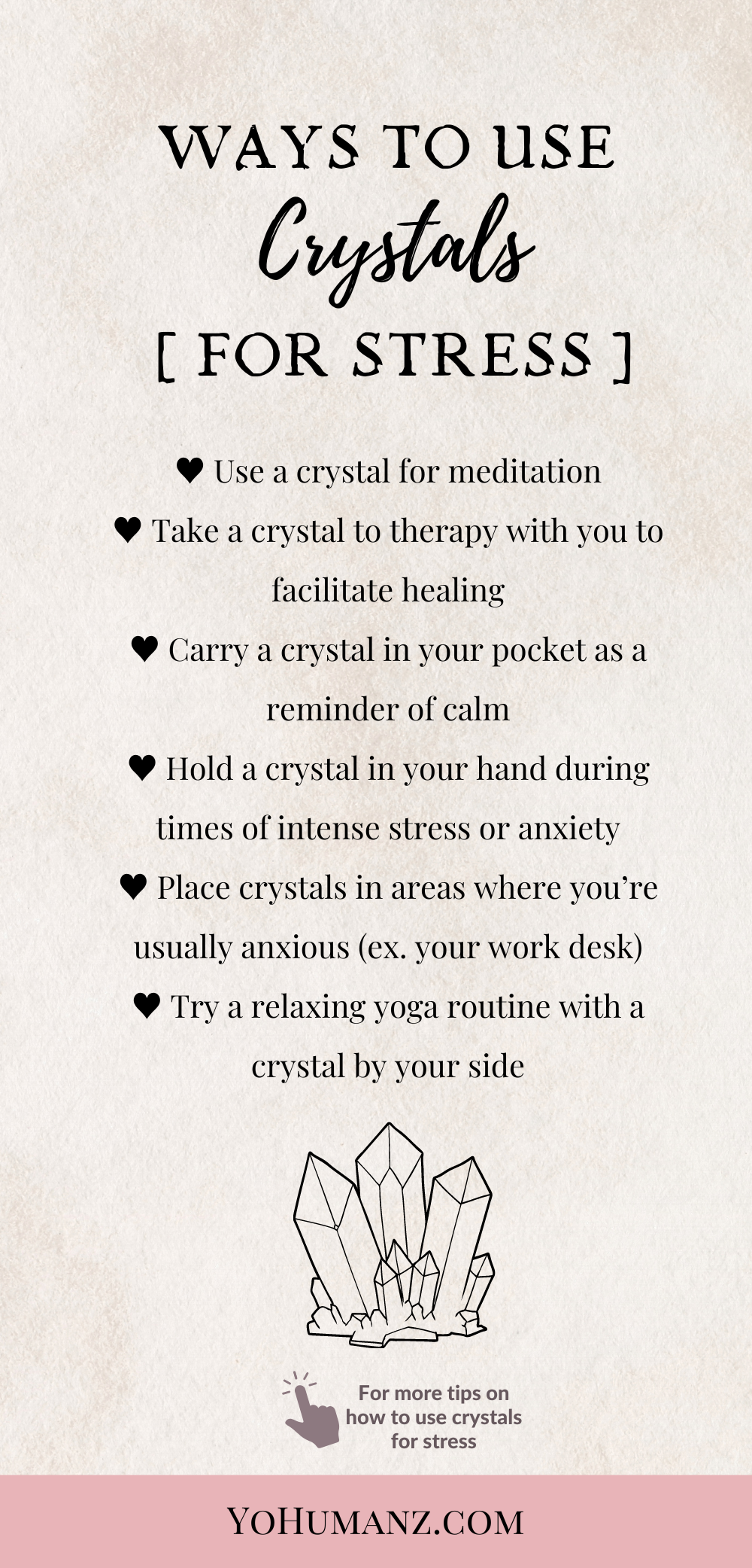 how to use crystals for stress